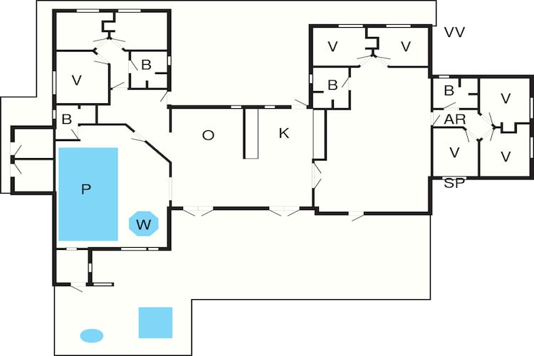 Großzügiges Ferienhaus in Strandnähe - Grundriss