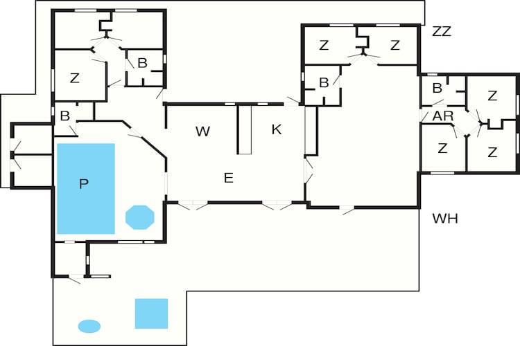Großzügiges Ferienhaus in Strandnähe - Grundriss