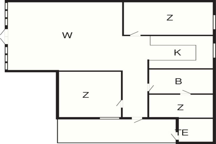 Maison de vacances pour 6 a Ålbæk-By Traum - Plan