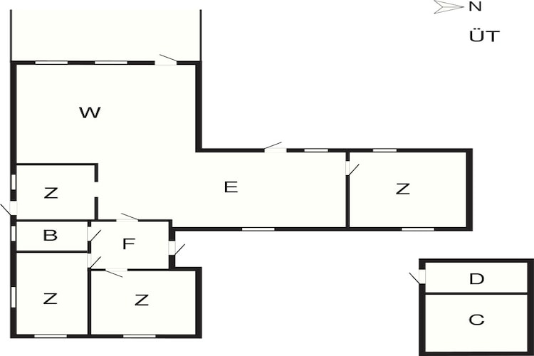 4 etoiles maison de vacances a Væggerløse-By Traum-Plan d'étage