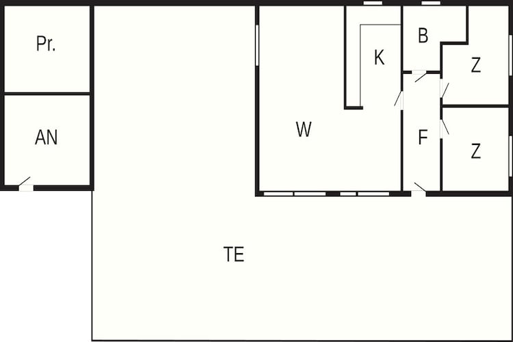 Maison de vacances pour 4 a Holbæk-By Traum - Plan