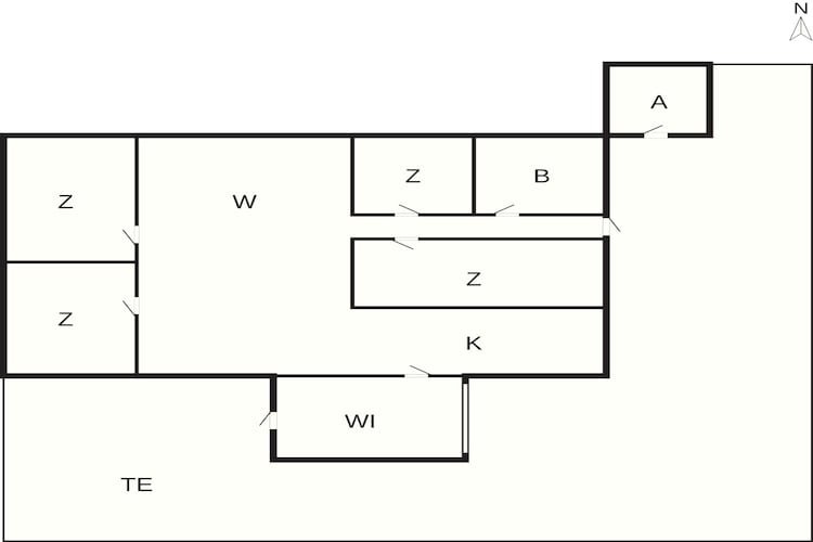 6 person holiday home in Struer-By Traum - Floor plan