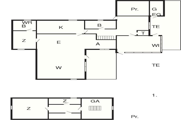 Maison de vacances pour 9 a Thyholm-By Traum-Plan d'étage