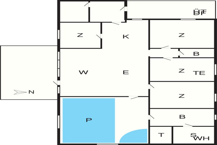 8 person holiday home in Oksbøl-By Traum - Floor plan