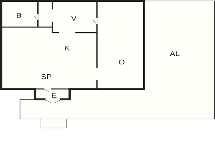 Idyllisch uitje met privéstrand-Plattegrond