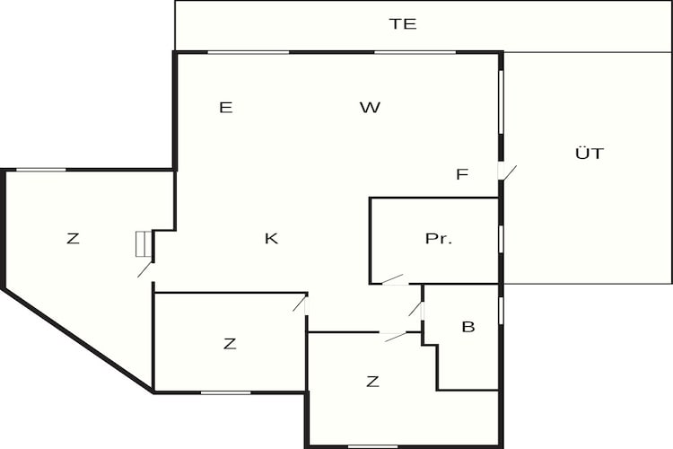 Maison de vacances pour 6 a Hadsund-By Traum - Plan