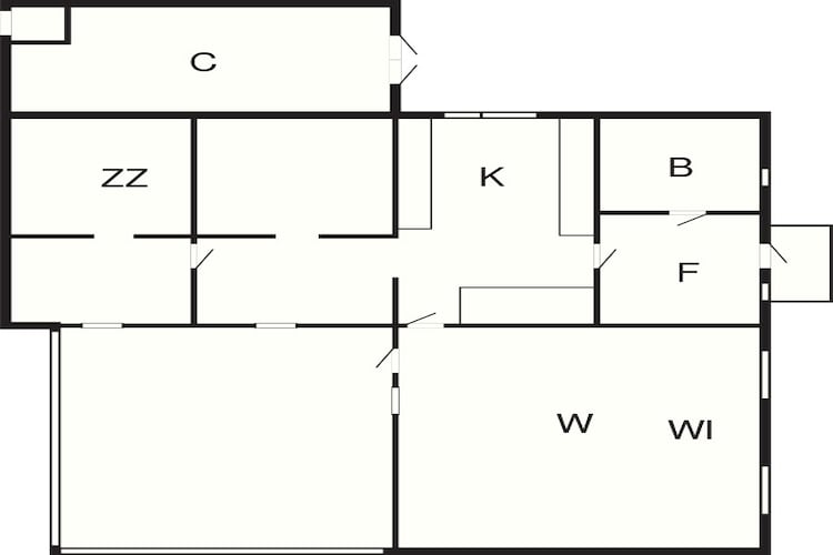 Welcoming cottage near the sea - Plattegrond