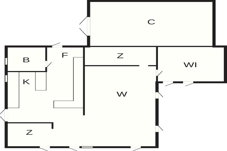 Zomerhuisje vlakbij het strand-Plattegrond