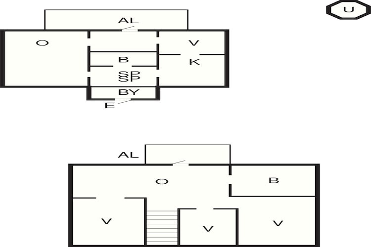 Boerderij bij meren en kust - Plattegrond