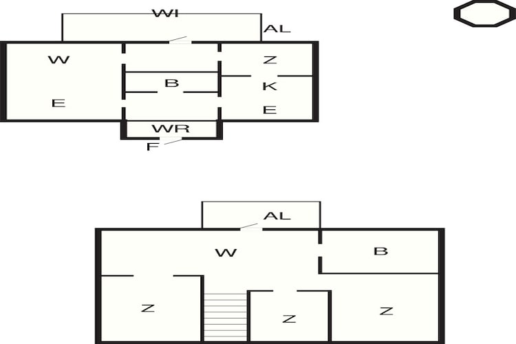 Boerderij bij meren en kust - Plattegrond