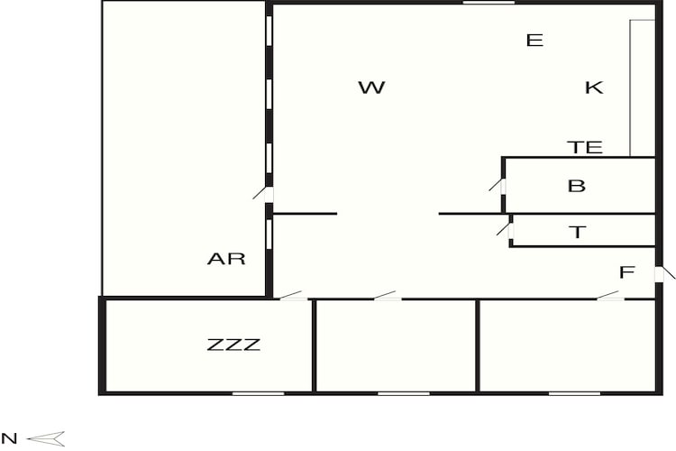 4 etoiles maison de vacances a Væggerløse-By Traum-Plan d'étage