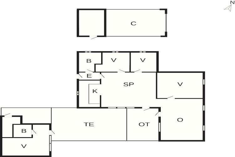 4 etoiles maison de vacances a Hals-By Traum-Plan d'étage