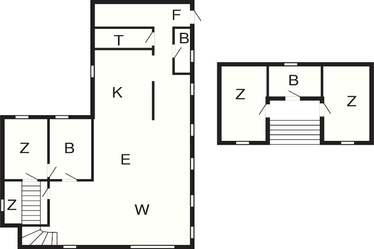 Maison de vacances pour 8 a Hadsund-By Traum-Plan d'étage