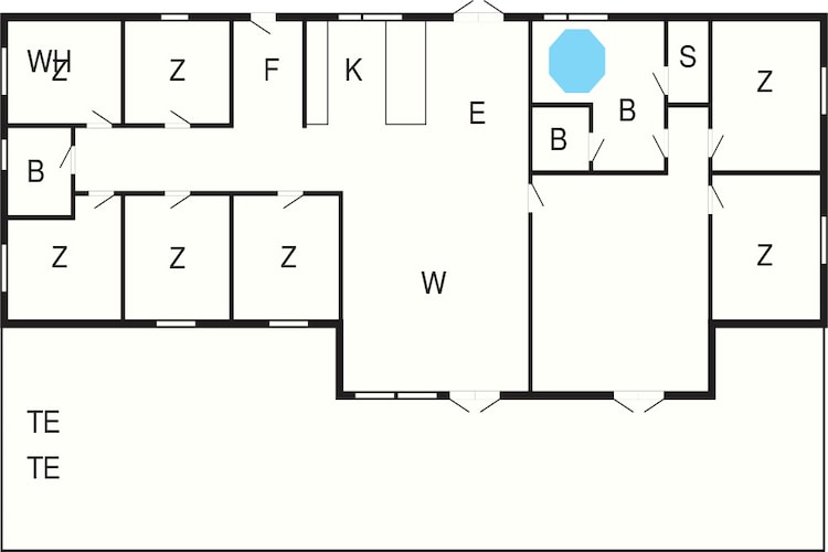 5 Sterne Ferienhaus in Glesborg-By Traum-Grundriss