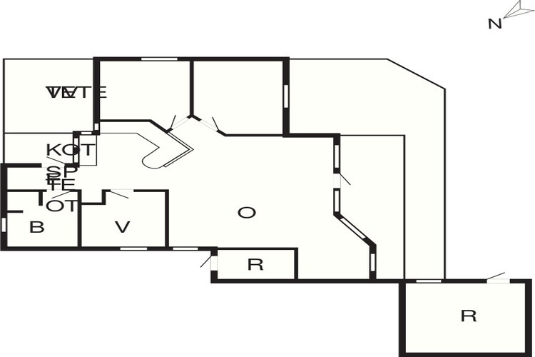 Maison de vacances pour 6 a Otterup-By Traum-Plan d'étage