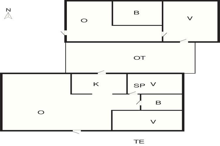 6 person holiday home in Løkken-By Traum-Floor plan