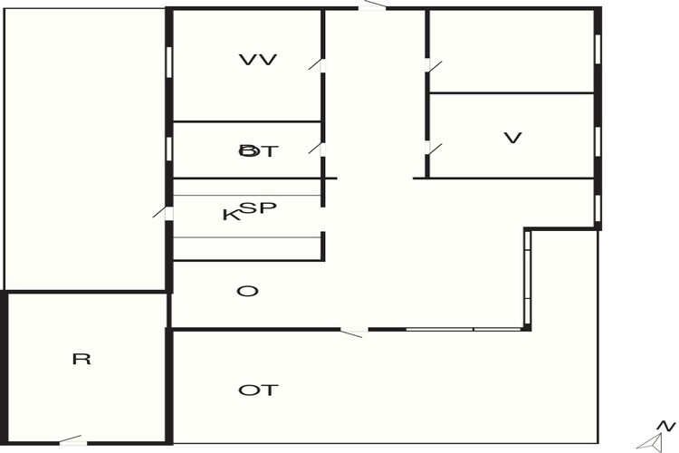 Maison de vacances pour 5 a Roslev-By Traum - Plan