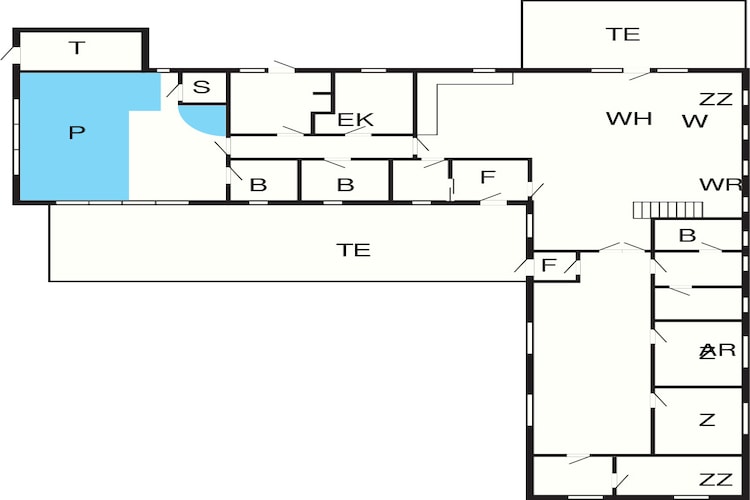 4 etoiles maison de vacances a Thyholm-Plan d'étage