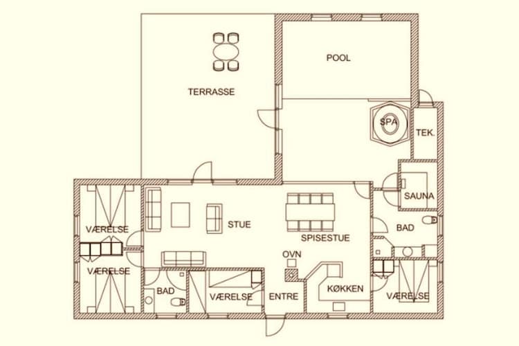 4 star holiday home in Ringkøbing-Floor plan