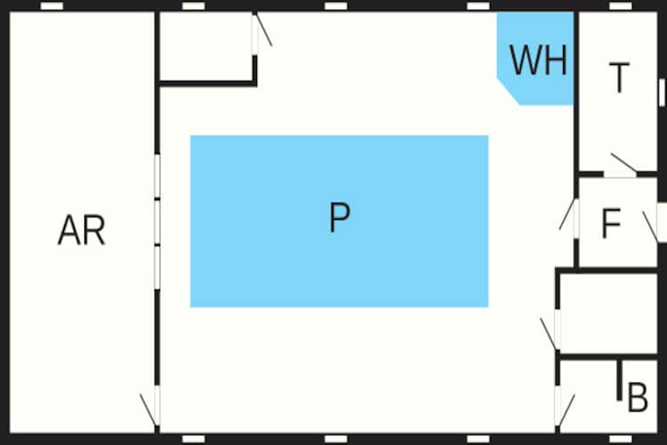 Luxe verblijf in een poolhouse - Plattegrond
