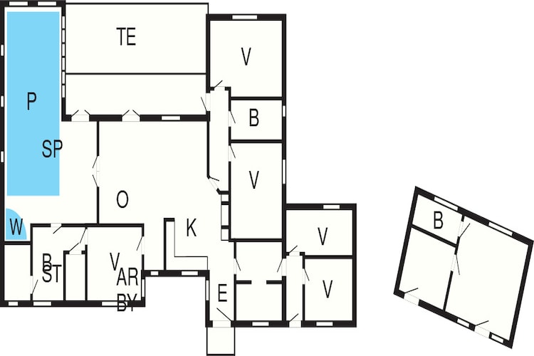 4 Sterne Ferienhaus in Spøttrup-Grundriss