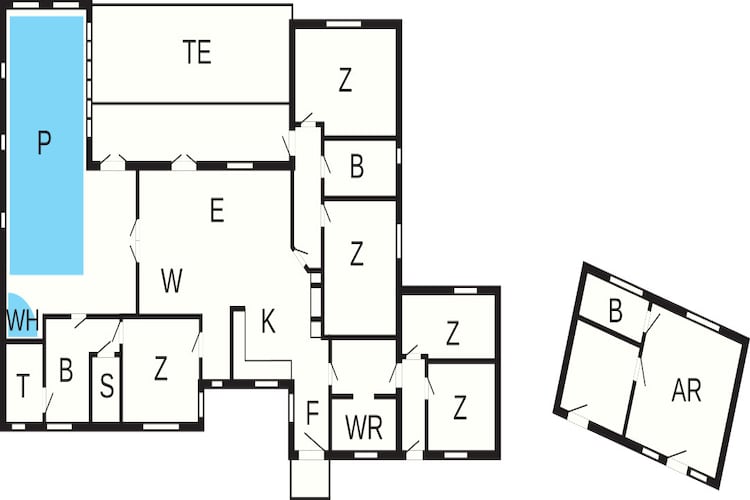 Lodge met uitzicht op de Limfjord - Plattegrond