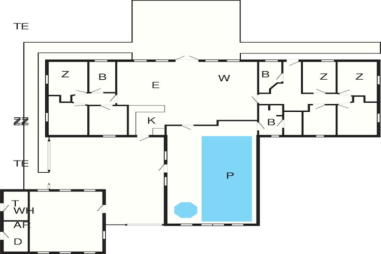Luxe vakantieverblijf aan zee - Plattegrond