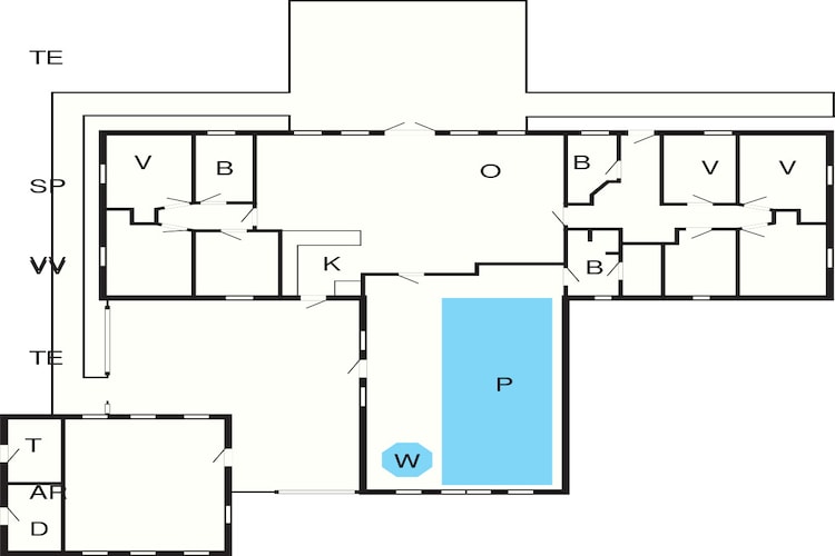Luxe vakantieverblijf aan zee - Plattegrond