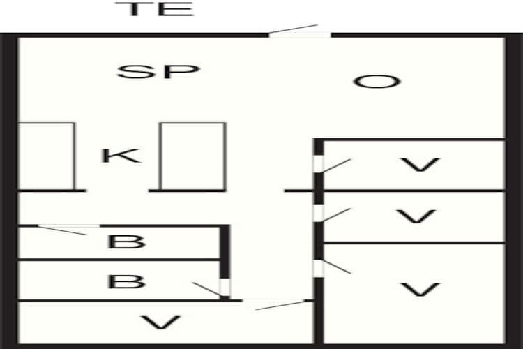 5 room,2 bathrooms - Plattegrond