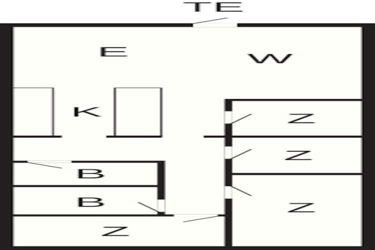 5 room,2 bathrooms - Plattegrond