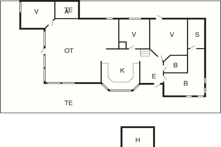4 Sterne Ferienhaus in Øster Assels-By Traum-Grundriss