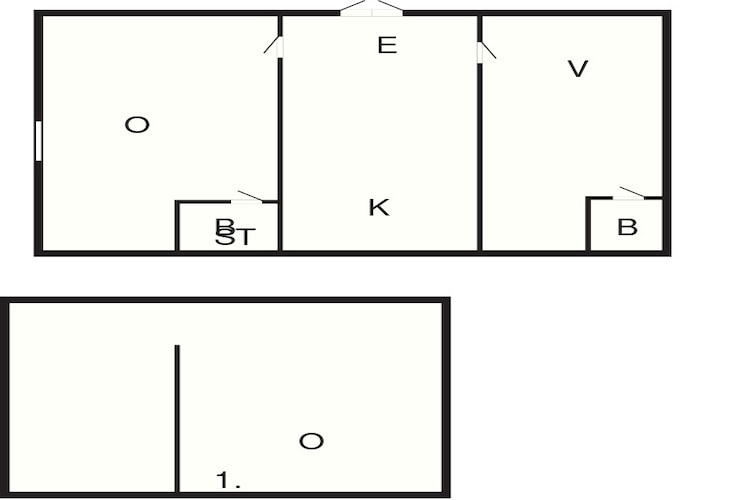 Maison de vacances pour 6 a MELLBYSTRAND-Plan d'étage