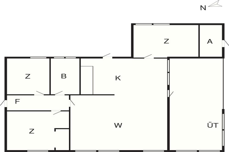 Maison de vacances pour 6 a Karrebæksminde-Plan d'étage