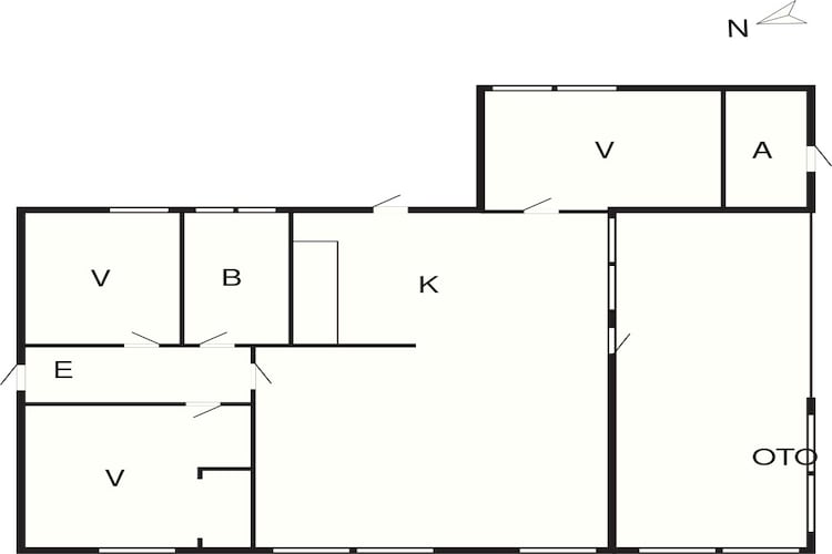 Maison de vacances pour 6 a Karrebæksminde-Plan d'étage