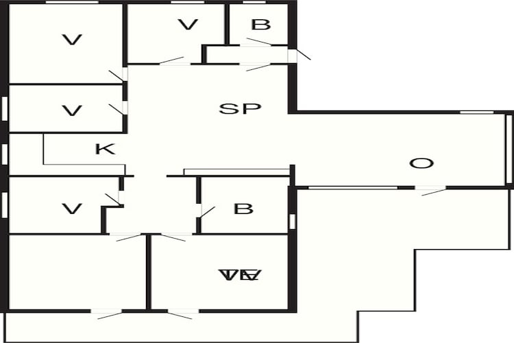 7 vær.,hus,2 badev.,1 plan-Plattegrond