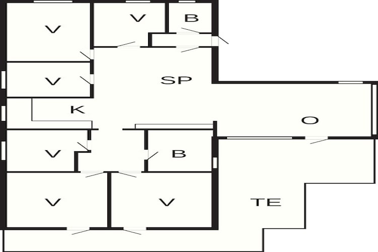 7 vær.,hus,2 badev.,1 plan-Plattegrond