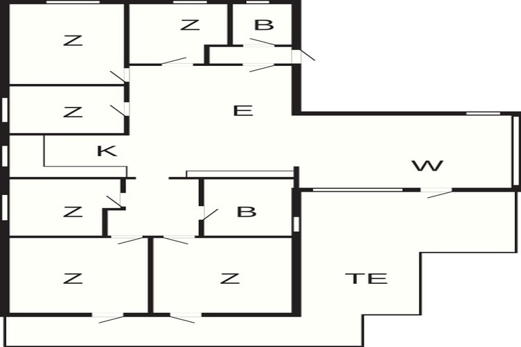 7 vær.,hus,2 badev.,1 plan-Plattegrond