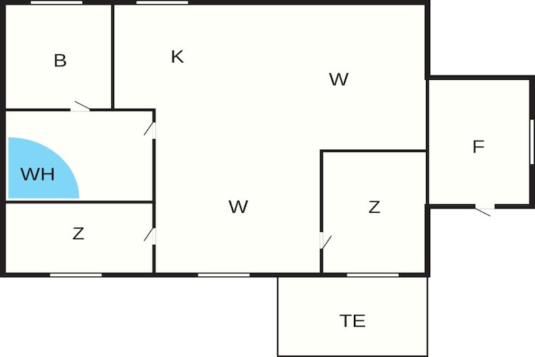 Lichtdoorstroomd toevluchtsoord in Boddum - Plattegrond