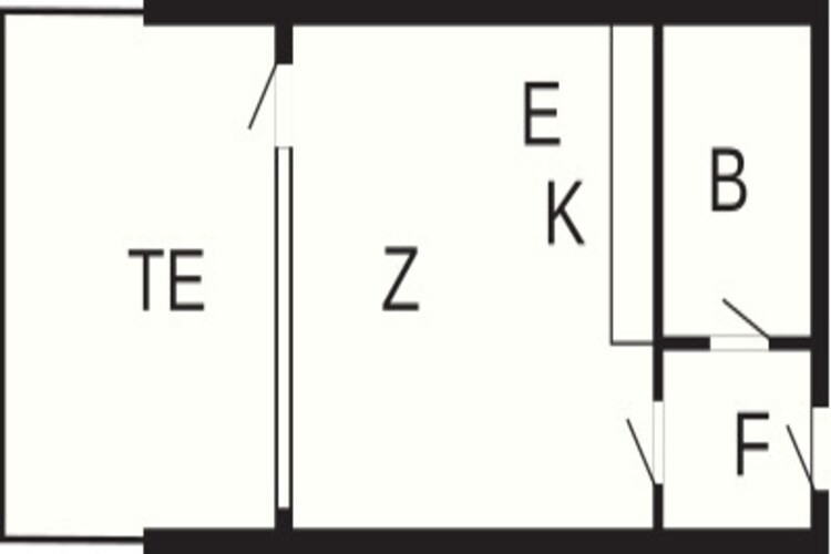 1 vær.inkl.strøm,Premium-Plattegrond