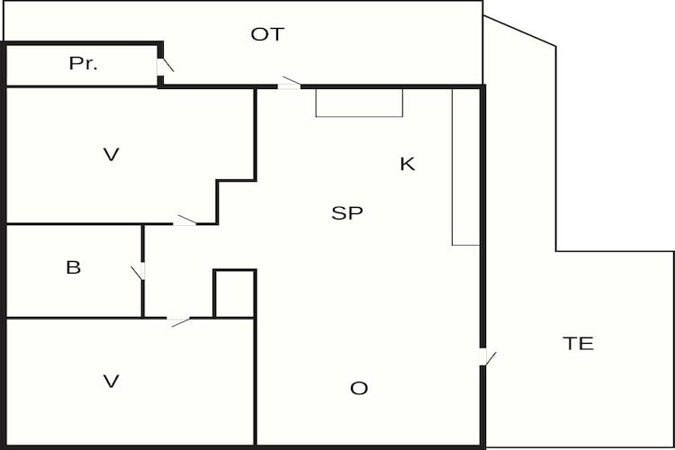 5 person holiday home in Aabenraa-By Traum - Floor plan