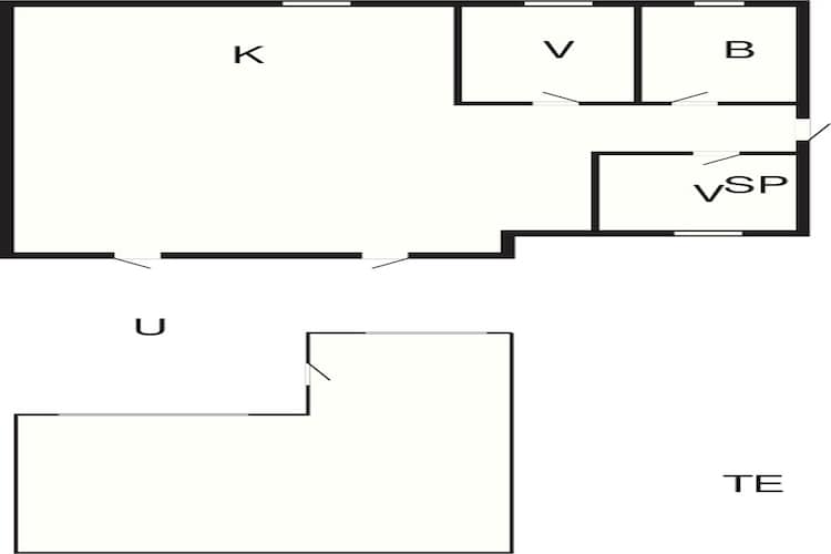 Maison de vacances pour 6 a Hadsund-By Traum-Plan d'étage