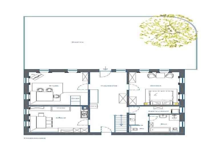 Bauernhaus Untermoos-Grundriss