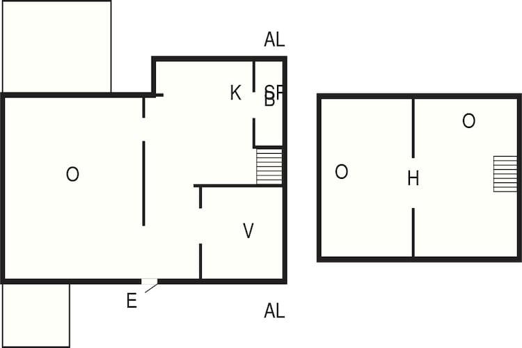 Charmant huisje aan het meer in Torsebo - Plattegrond