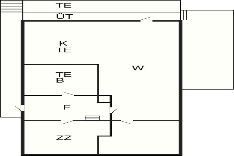 Maison de vacances pour 6 a Rebbenes-Plan d'étage