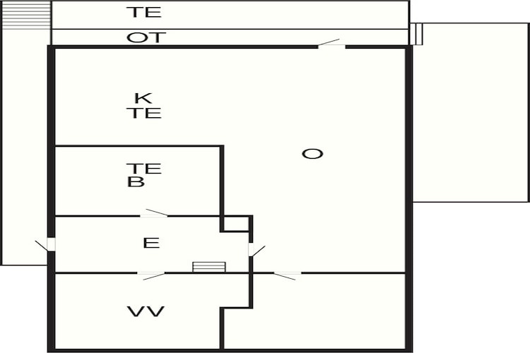 Maison de vacances pour 6 a Rebbenes-Plan d'étage