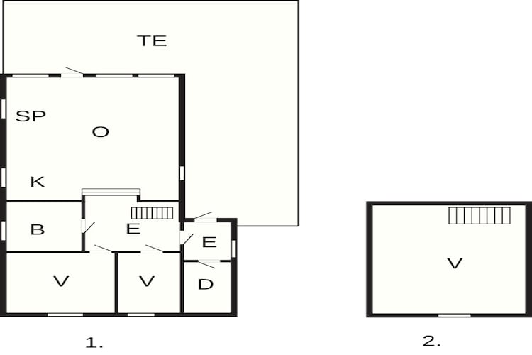 4 etoiles maison de vacances a Naustbukta-Plan d'étage