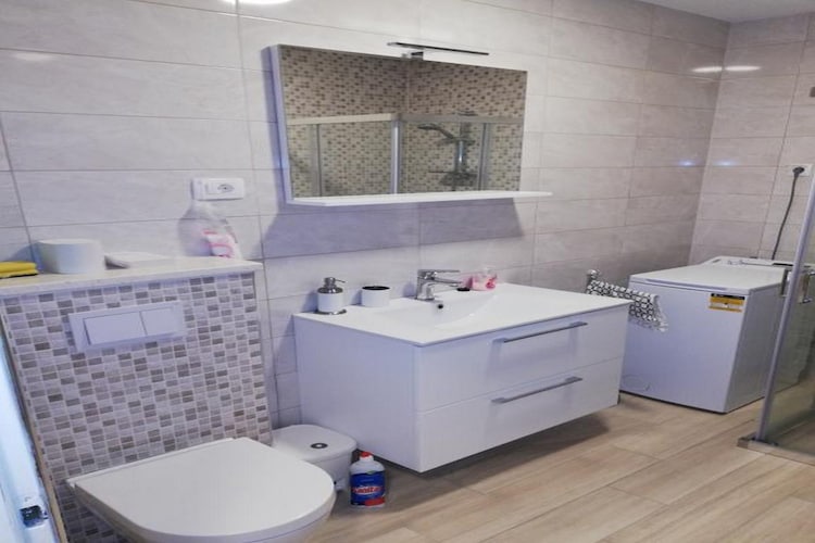Apartments Marko - Two Bedroom Apartment with Terrace with Sea View (A4)-Badezimmer