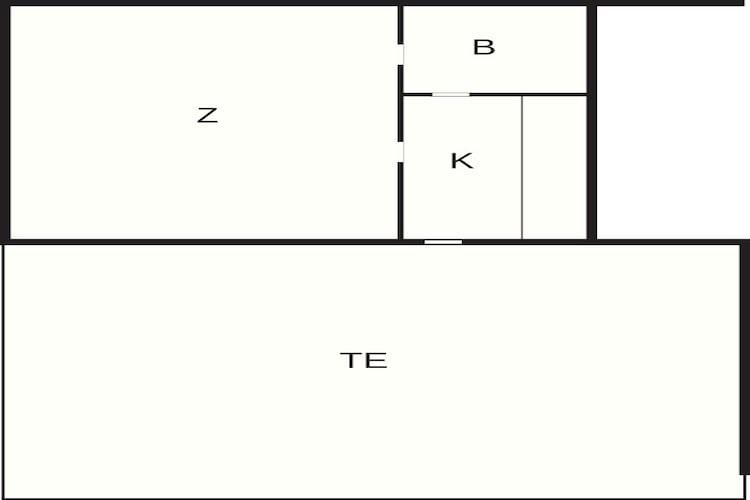 1 vær. 2 pers.-Plattegrond