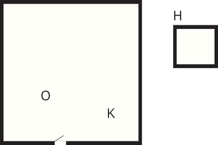 Vesterhavshytte til 6 Personer-Plattegrond