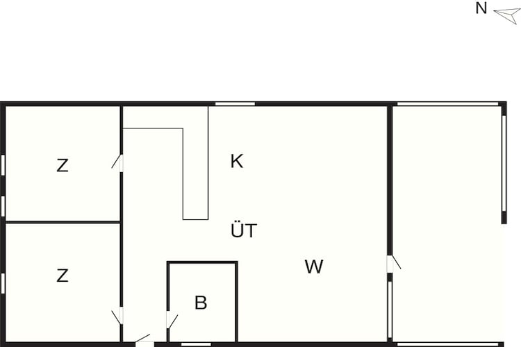 Maison de vacances pour 4 a Fårvang-Plan d'étage